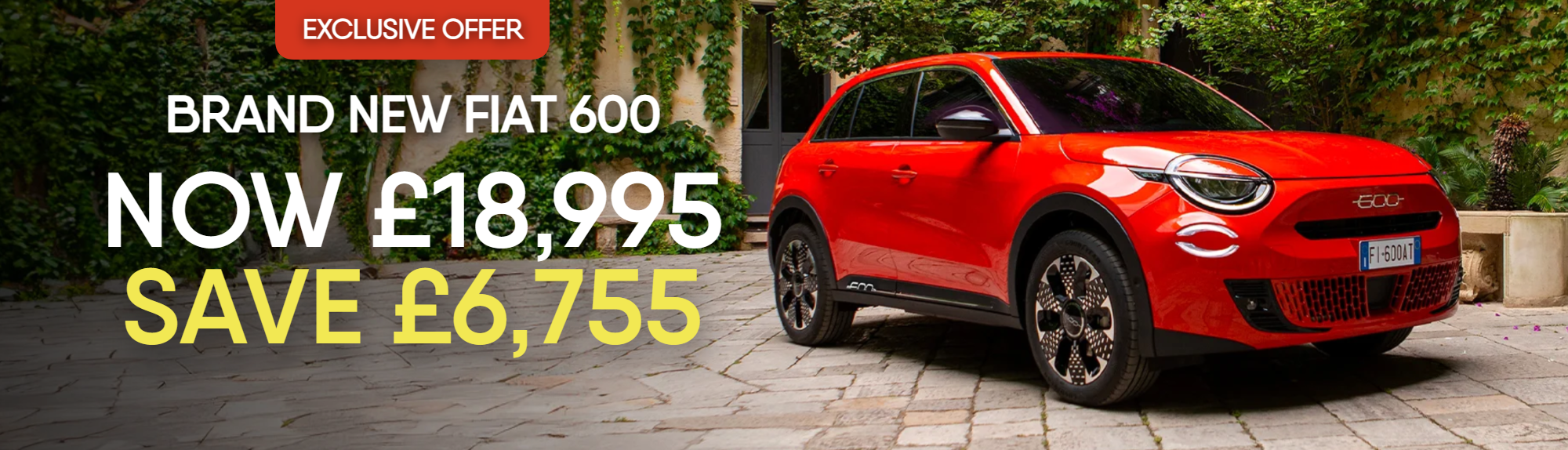 Brand New FIAT 600 from £18,995 - Whilst Stocks Last